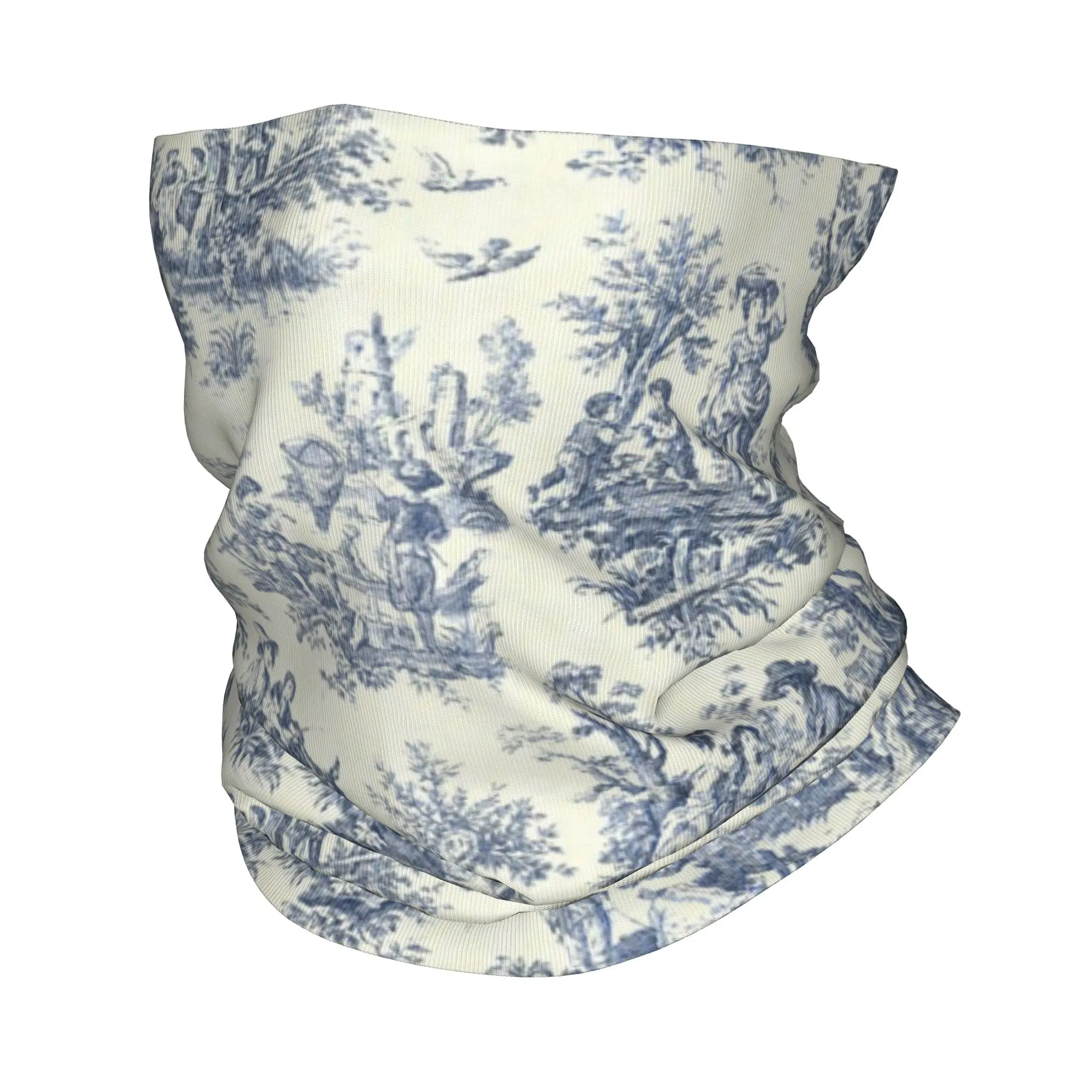 Neck Gaiter Face Cover - Yeni Toz Mavisi Fransız Toile Piknik